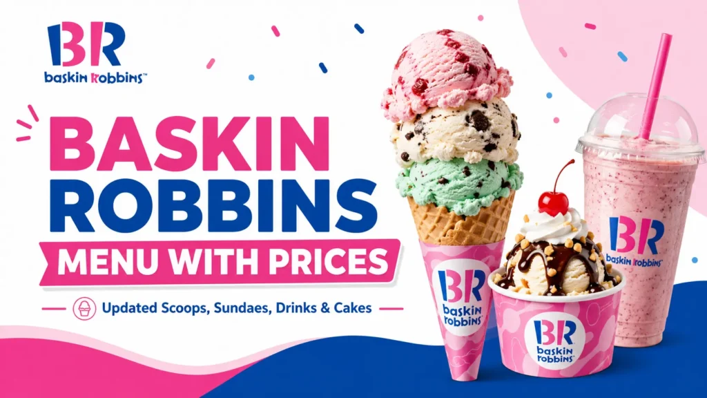 Baskin Robbins Menu with prices
