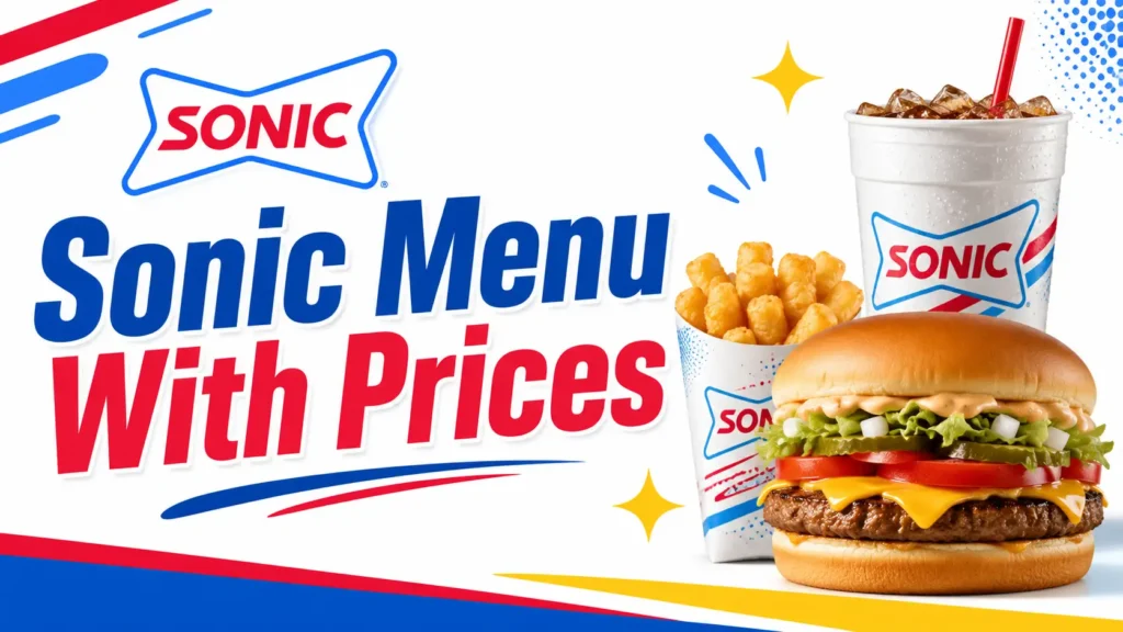 Sonic menu With prices